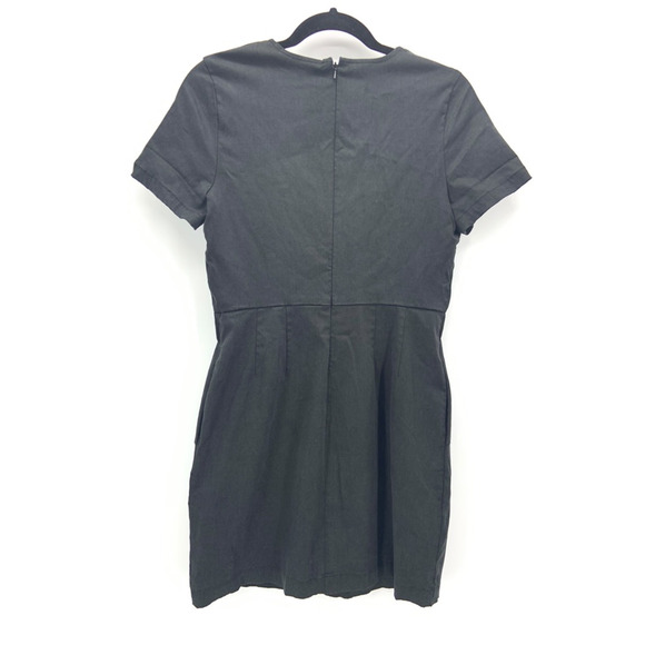 Vetta Sheath Mini Dress Black Size S Minimalist Capsule Career Preppy City Retro - Picture 2 of 11